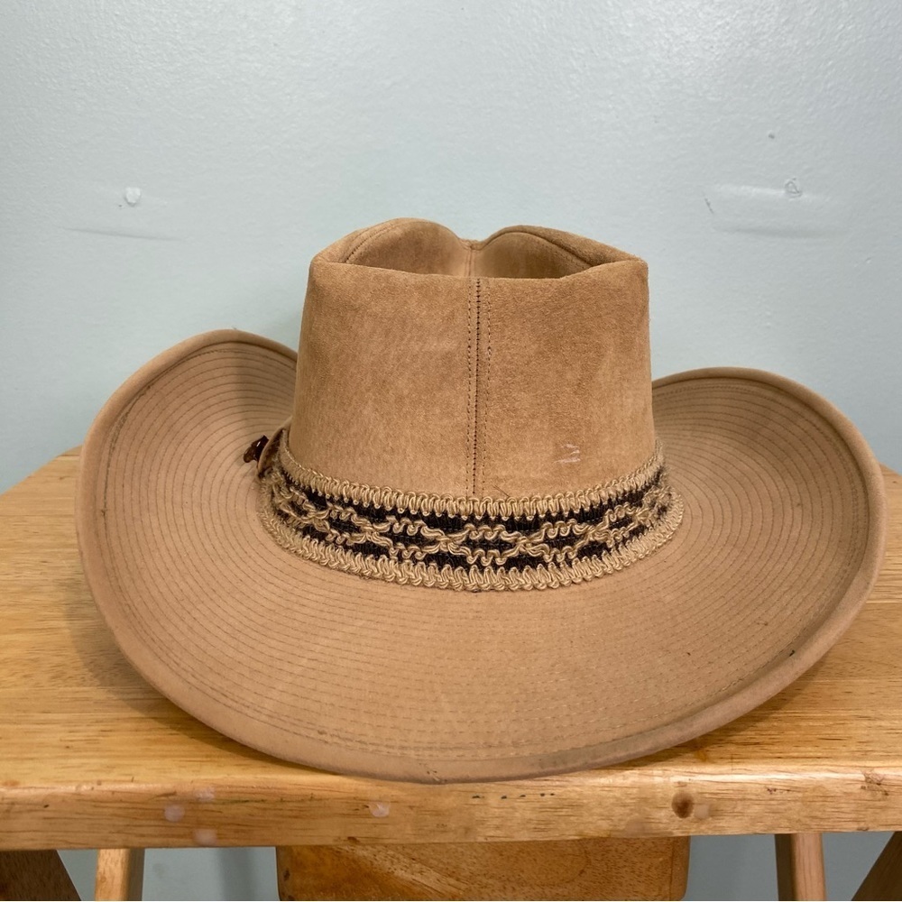 Tan Cowboy Hat with Braided Band - Picture 4 of 12